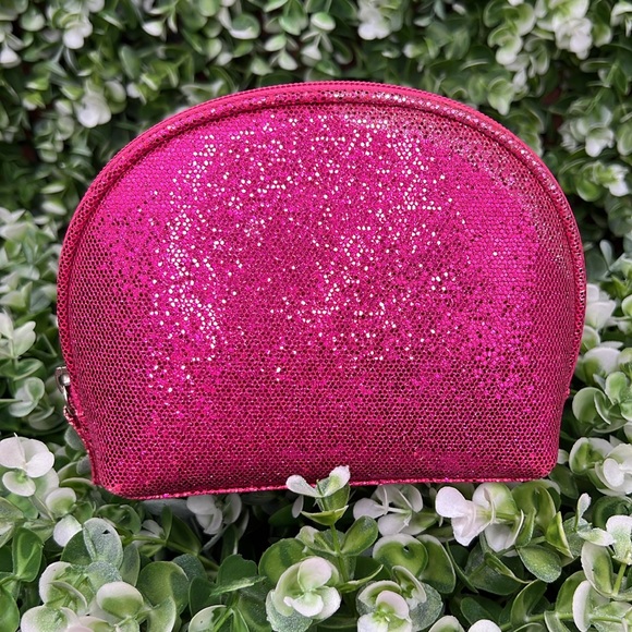 Glitter Pink Sparkly Metallic Cosmetic Bag - Picture 2 of 15
